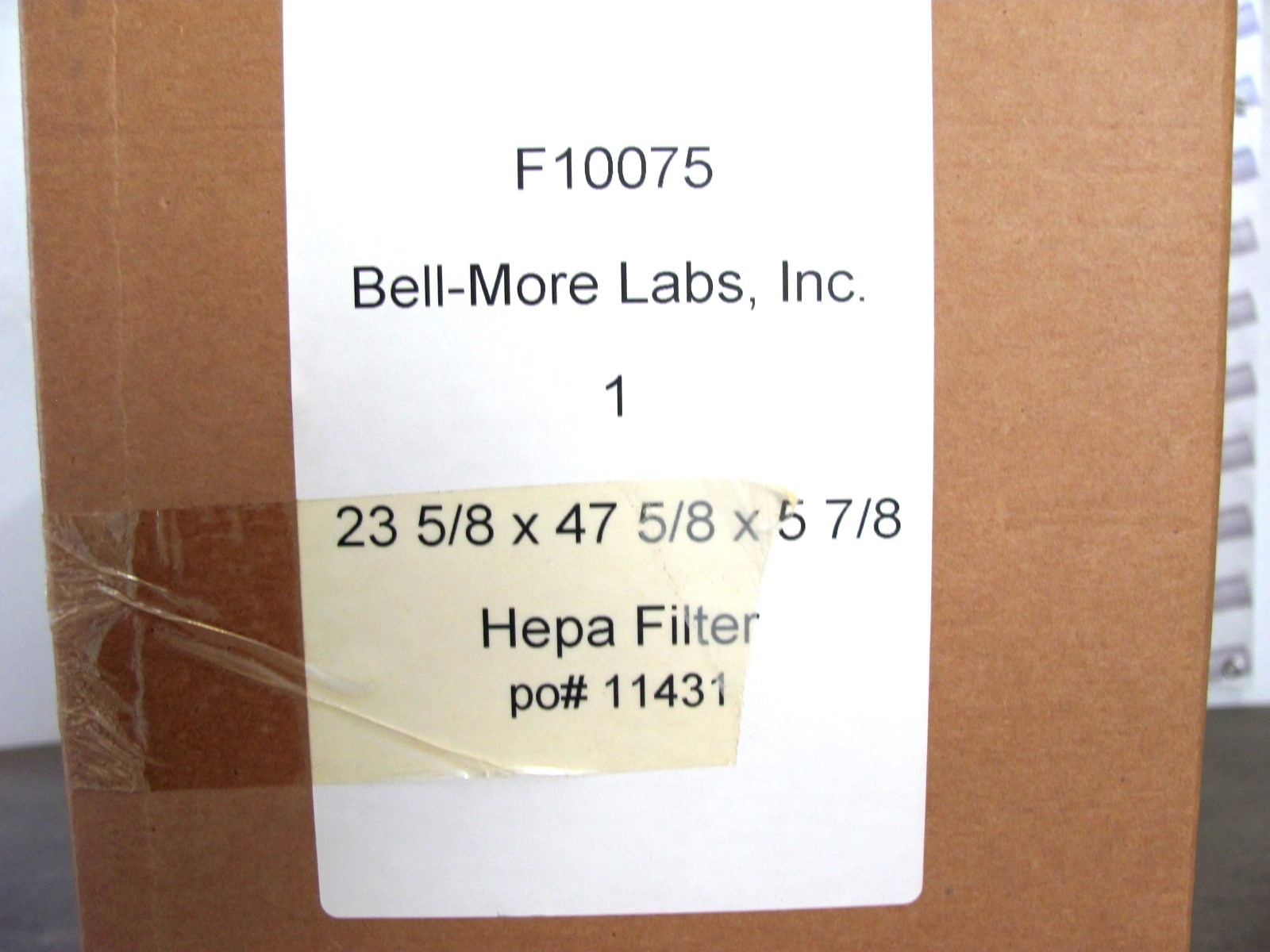 CleanZones – H2347C55-AAABCBA – HEPA FILTER – 23-5/8 x 47/5/8 x 5-7/8 – (1-WEEK)