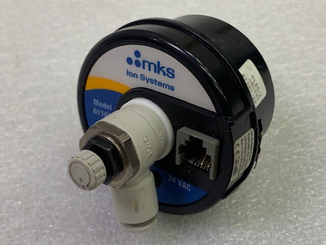 MKS Ion Systems 6110A In-line Ionizing Cartridge 24VAC Used Good Condition