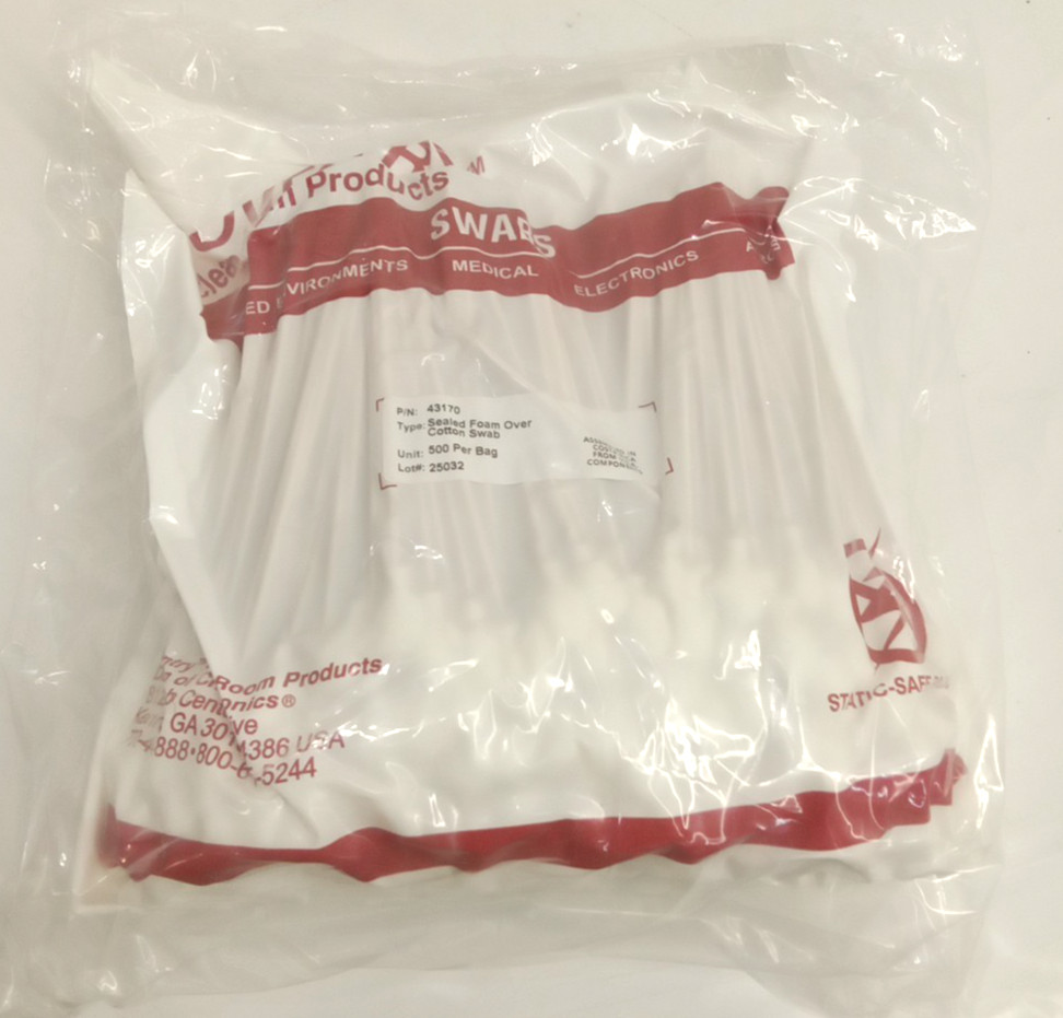 Coventry 43170 Sealed Foam Over Cotton Swabs .80″ x .35″ Head 6.0″ Handle 500pk