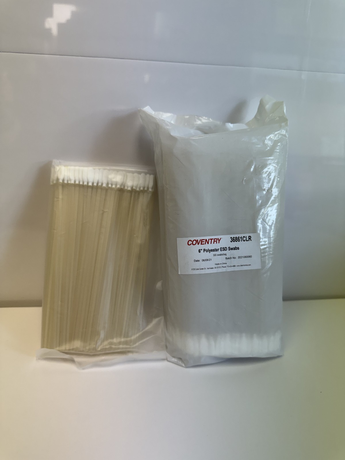 COVENTRY Polyester ESD Swabs 6″ 36861CLR, 500swabs/bag