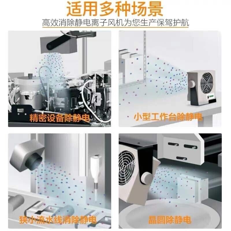 Micro Ion Fan Mini Desktop Static Eliminator Lonizing Air Blowers DC24V new