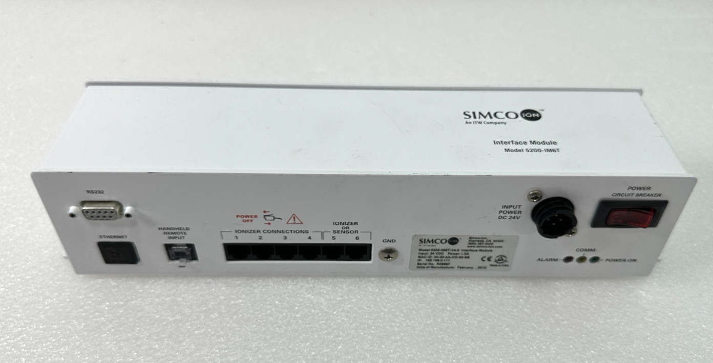 SIMCO ION 5200-IM6T-V4.0 Interface Module GREAT UNIT NICE DEAL FREE SHIPPING 🚚