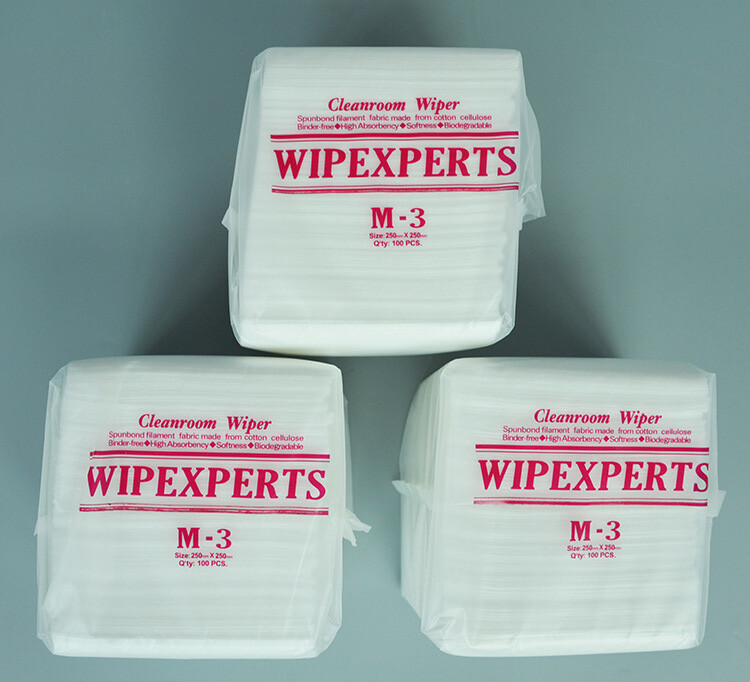 100 Pcs 250x250mm Dust-Free Cleaning Wipes Microfiber Lint-Free Cleanroom Wipers