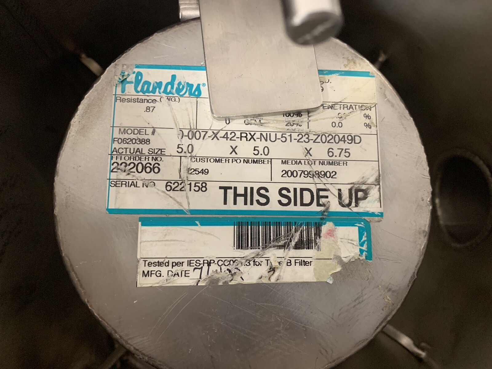 Flanders/CSC GRF Series Bag-In/Bag-Out Filter Housing GR1F-5X6-304 for Training