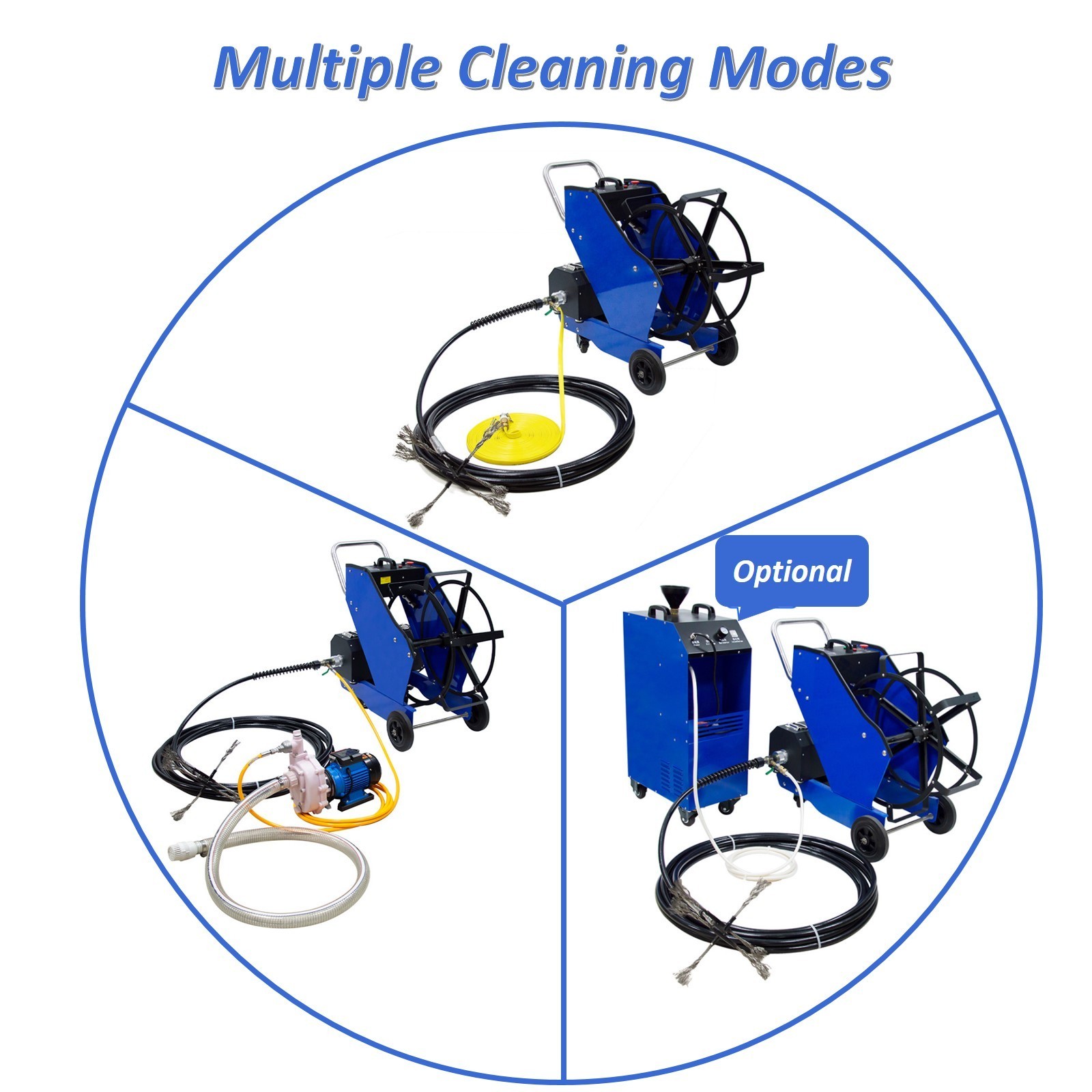 220V Oil Fume Pipeline Cleaning Machine Ductwork Cleaning 110V Transformer Dia 3