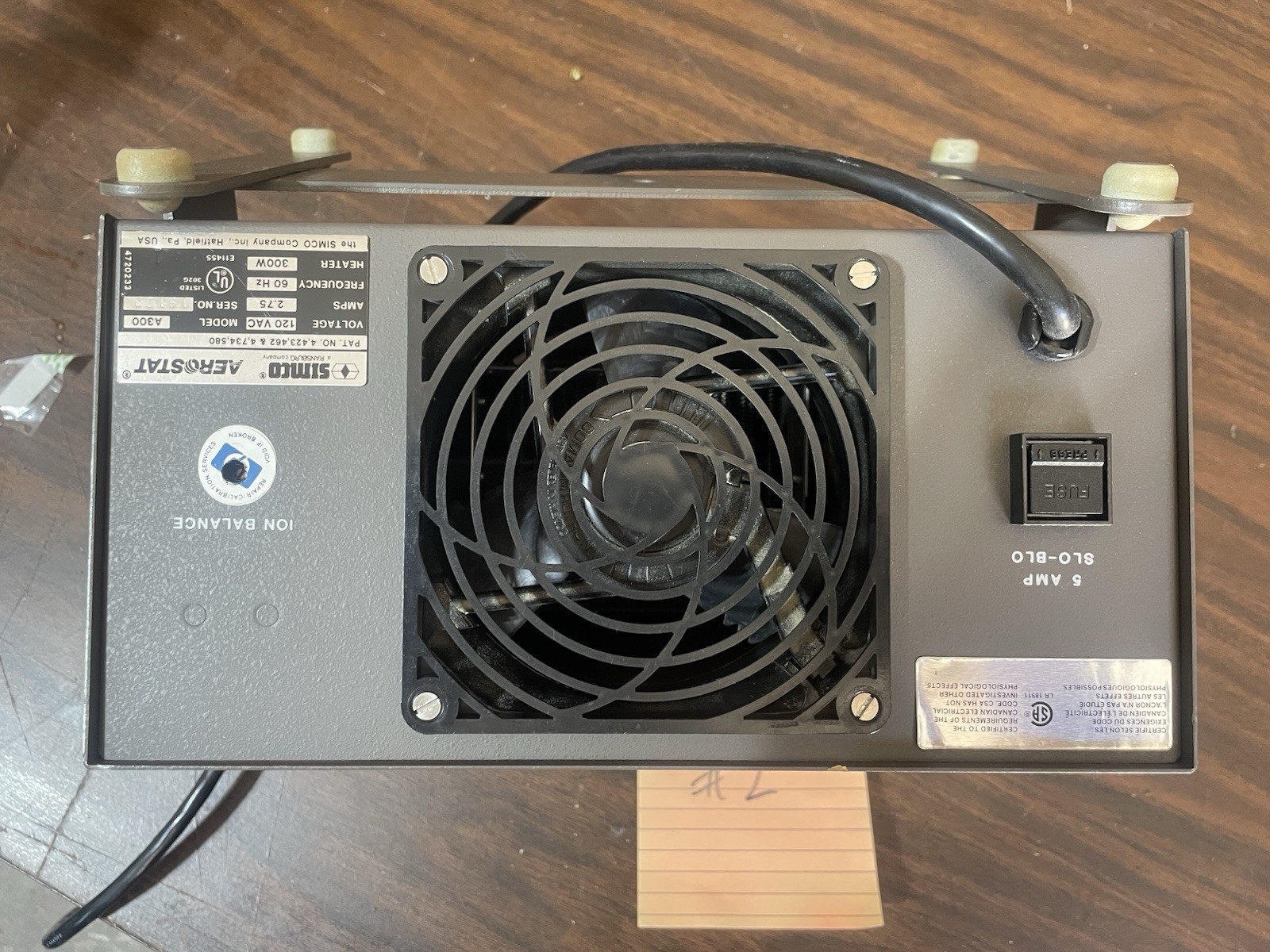 Simco Aerostat A300 Ionized Heated Variable Air Blower | Anti-Static Ref #2