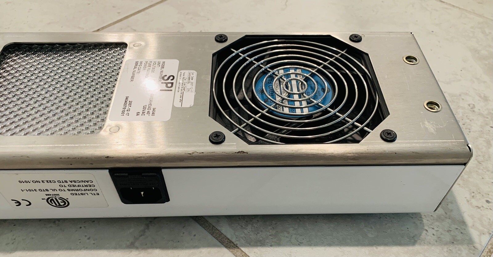 SPI Model 94040 Overhead Cleanroom Air Ionizer With Lights -(Ionic Ionizing)