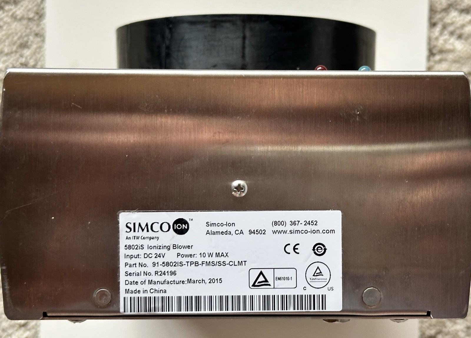 SIMCO ION 5802iS Ionizing Blower W/ Remote Monitoring / Tighter Ion Balance