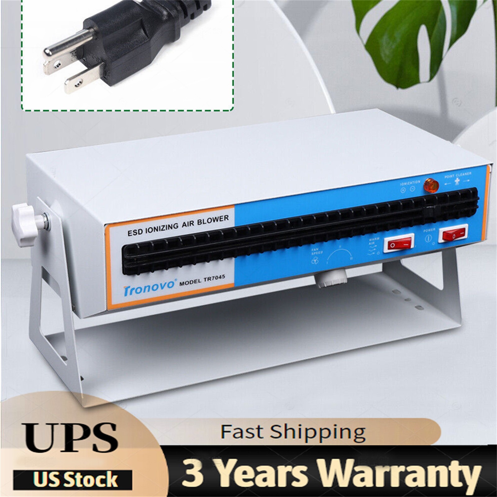 Anti-Static Ionizing Air Blower Fan Discharge Static Eliminator Ionizer Ion Fan~