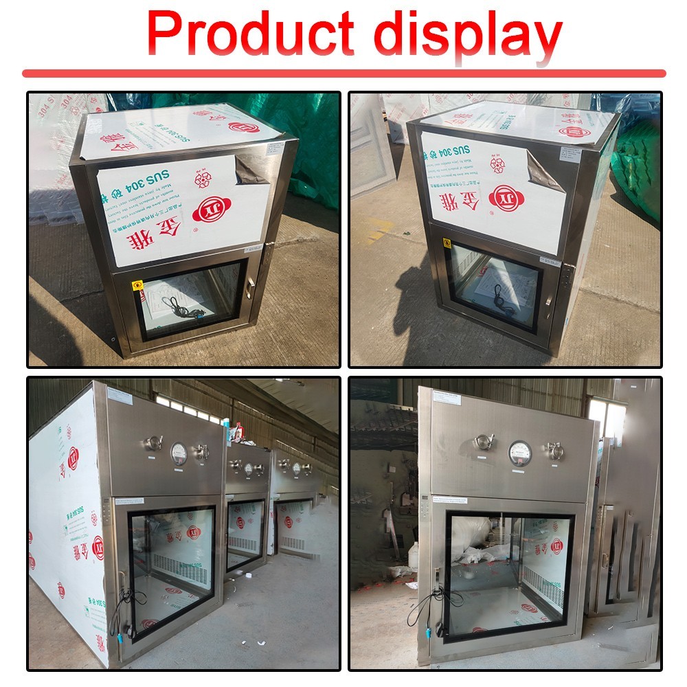 Cleanroom Pass Box Stainless Steel 304 Dynamic Pass Box for Laboratory Cleanroom