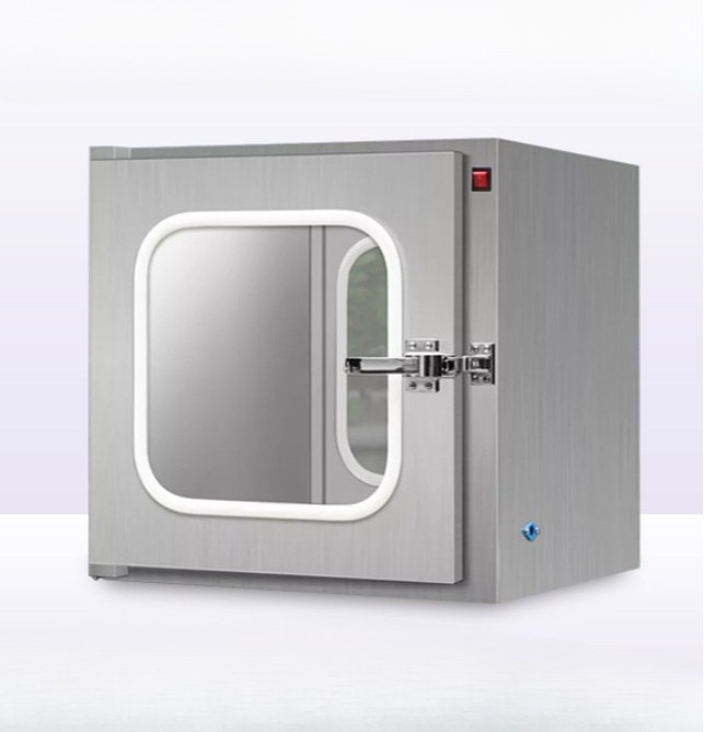 110V Stainless Steel Tech Pass Through Double Door Transfer Window Cleanroom