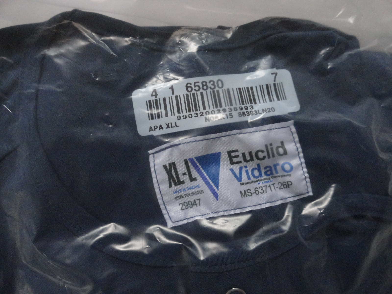 20 XL-L Tops Euclid Vidaro Microdenier Poly Modest Scrubs Cleanroom Lab Blue