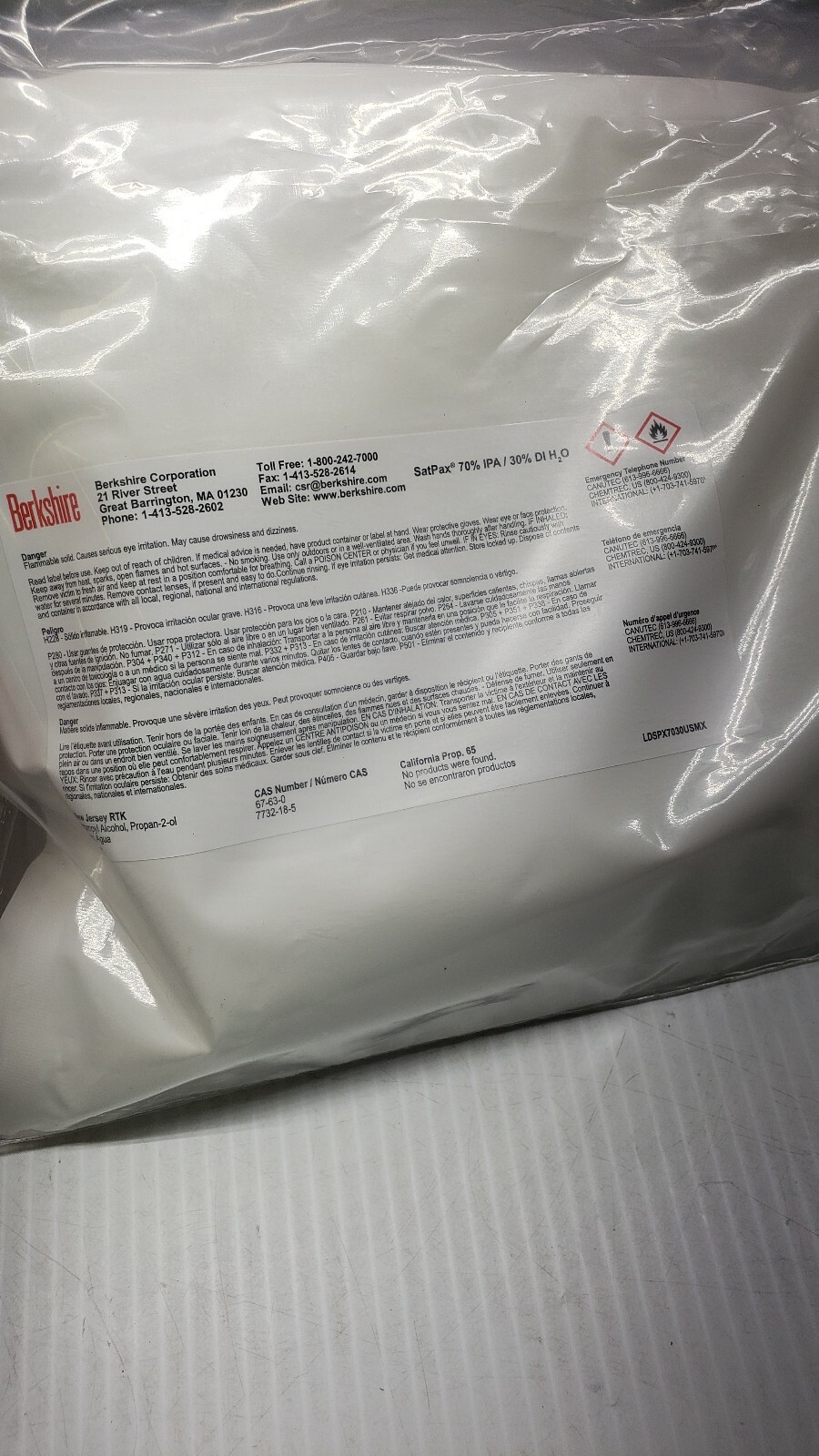SatPax Presaturated Cleanroom Wipers 9X9 SPX12R.001.12.