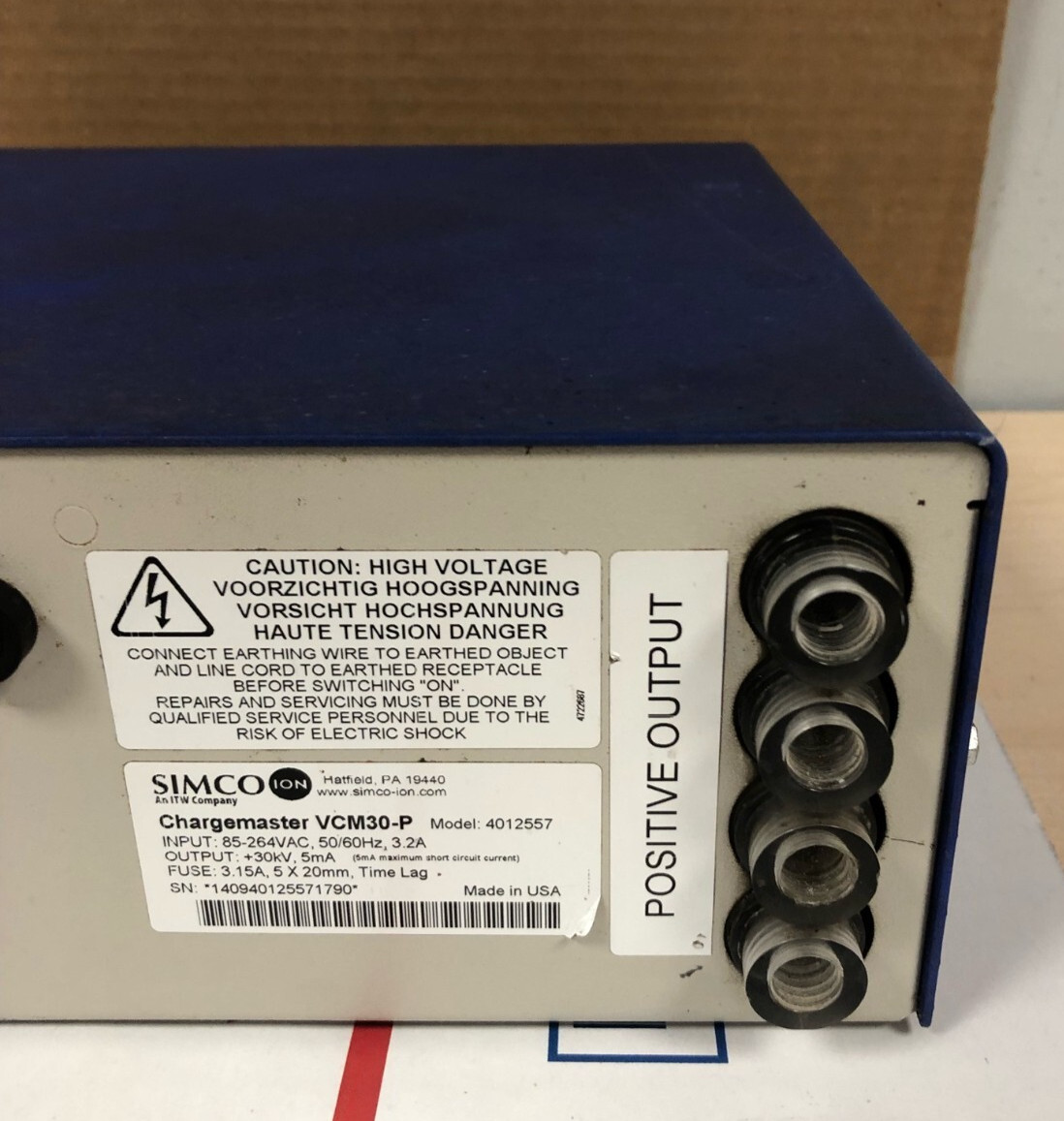 PARTS! Simco-Ion VCM30-P Chargemaster VCM Electrostatic Generating Power Supply