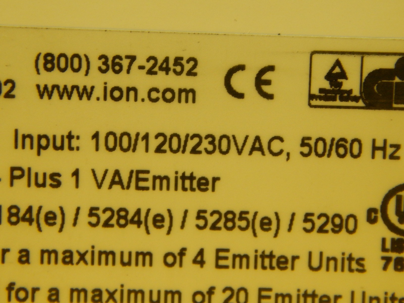 ION Systems 5024(e)-CE Emitter Controller 5024 MKS Instruments Used Working