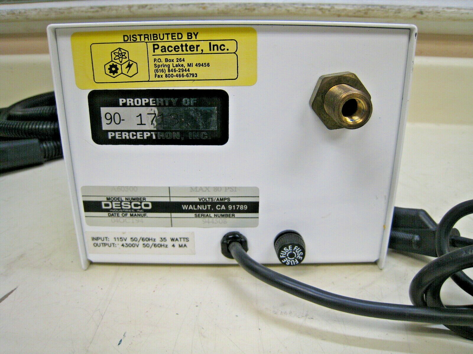 Desco ChargeBuster Ion Gun Model Number: A60300 Max 60 PSI FREE SHIPPING