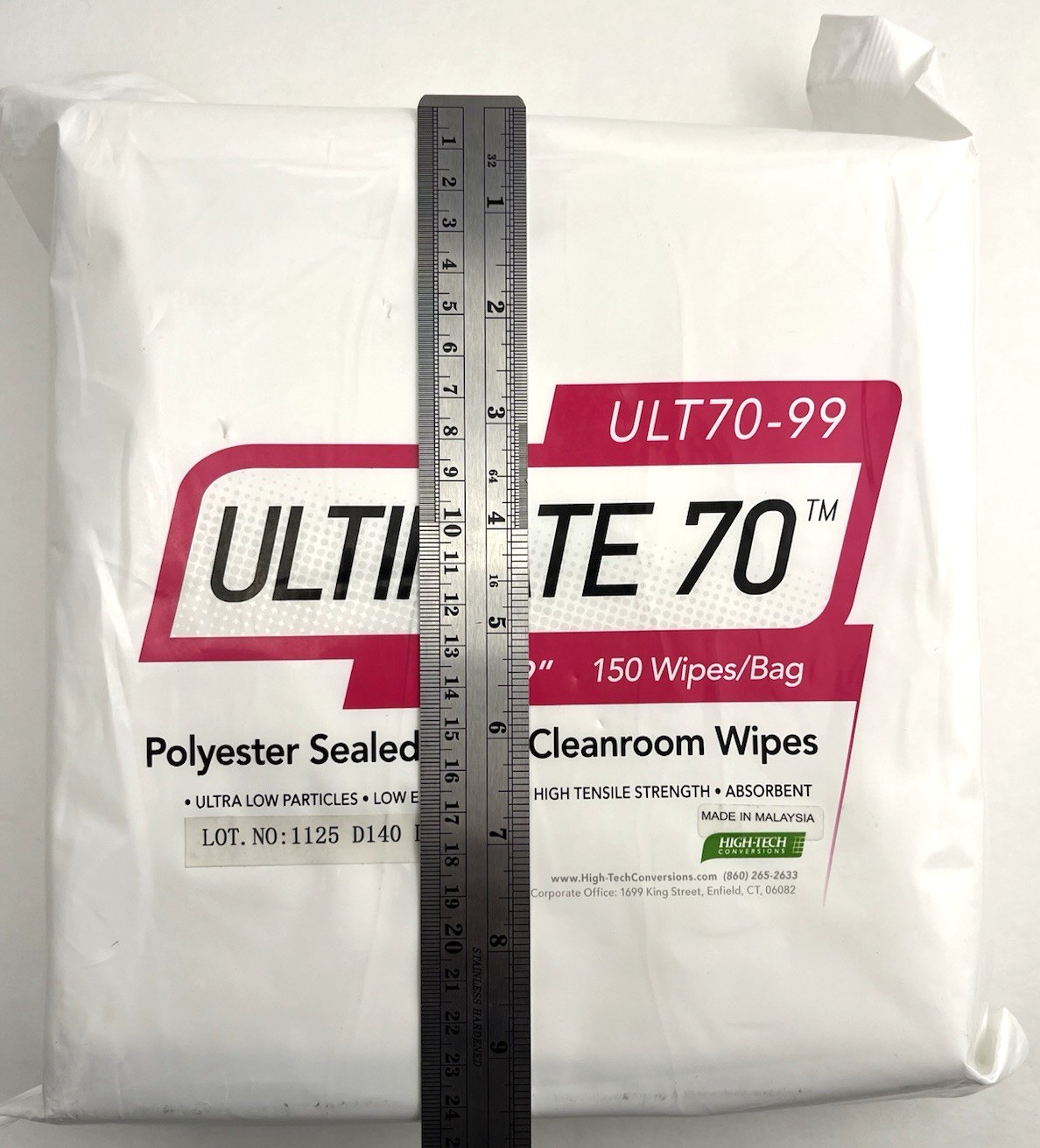 2-pk(300) High- Tech Ultimate 70 ULT70-99 Polyester Sealed Edge Cleanroom Wipes