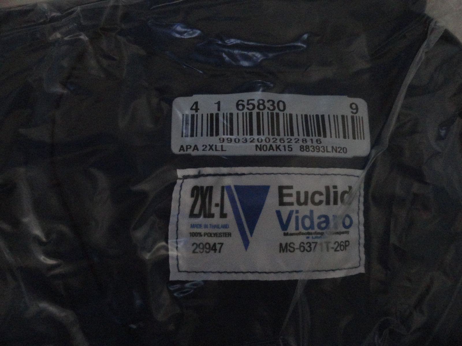 20 2XL-L Tops Euclid Vidaro Microdenier Poly Modest Scrubs Cleanroom Lab Blue