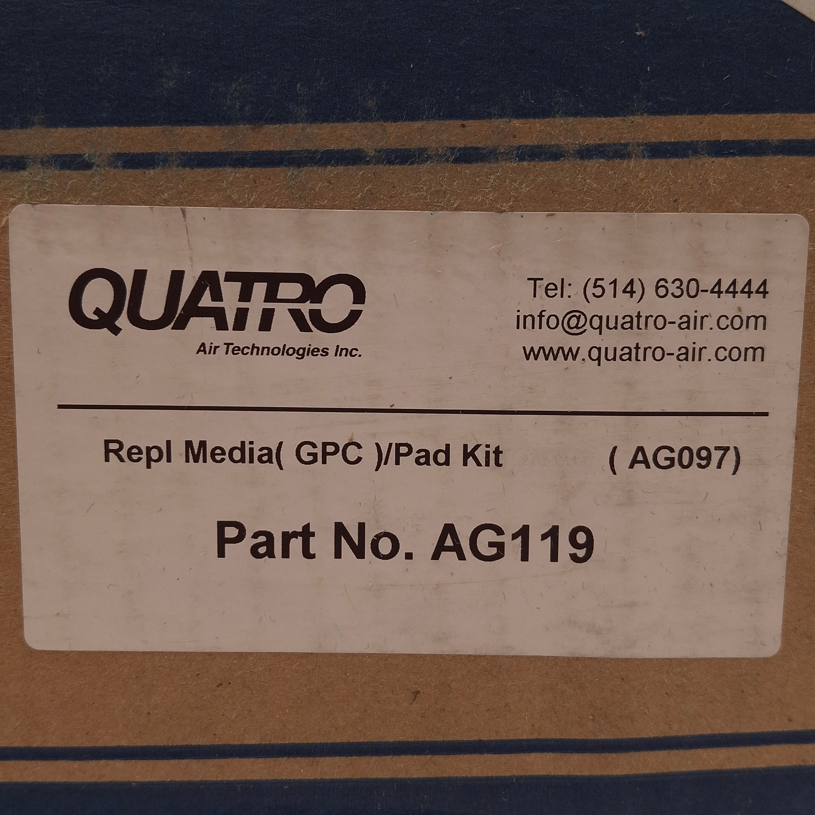 Quatro AG119 Carbon Media Refill & Pads For AG097 Filter Module, 28.6lbs