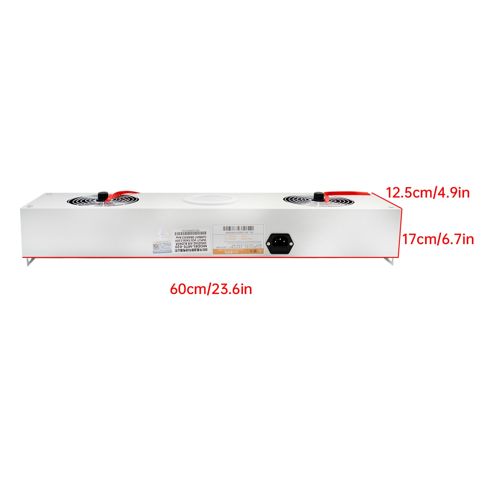 Ionizing Air Blower w/ Light 110V Low Noise,2 Fan Anti Static Ionizer