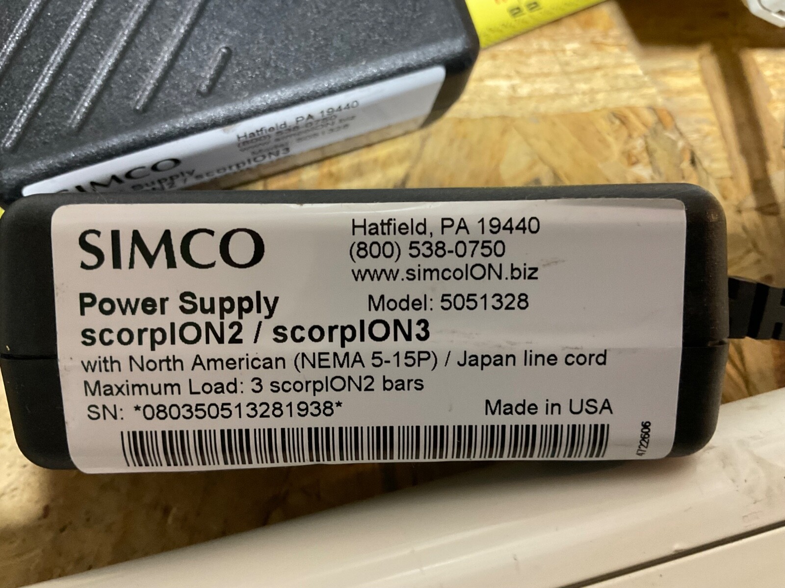 SIMCO LOT of scorpion3 MMI Man Machine Interface IONIZER Bar 44” power supply