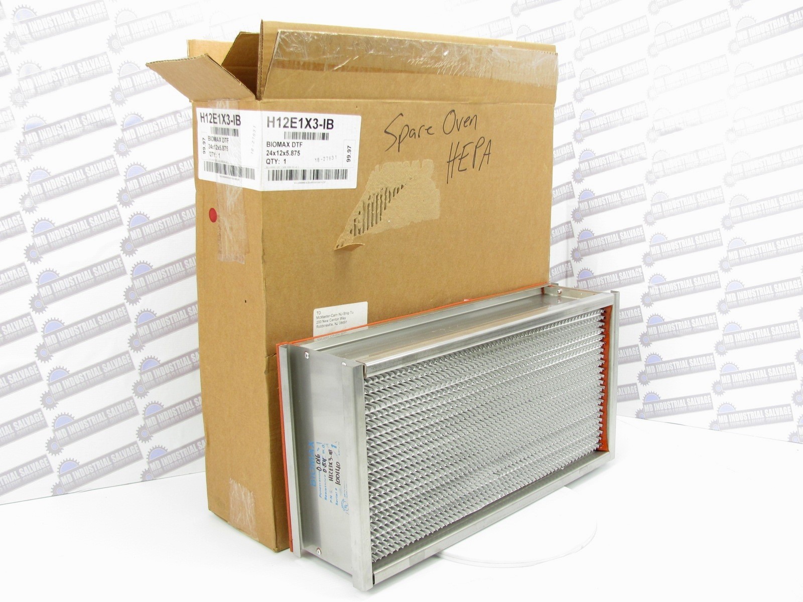 KOCH FILTERS – H12E1X3-IB – BIOMAX DTF HEPA FILTER – 99.97% – 24 x 12 x 5-7/8