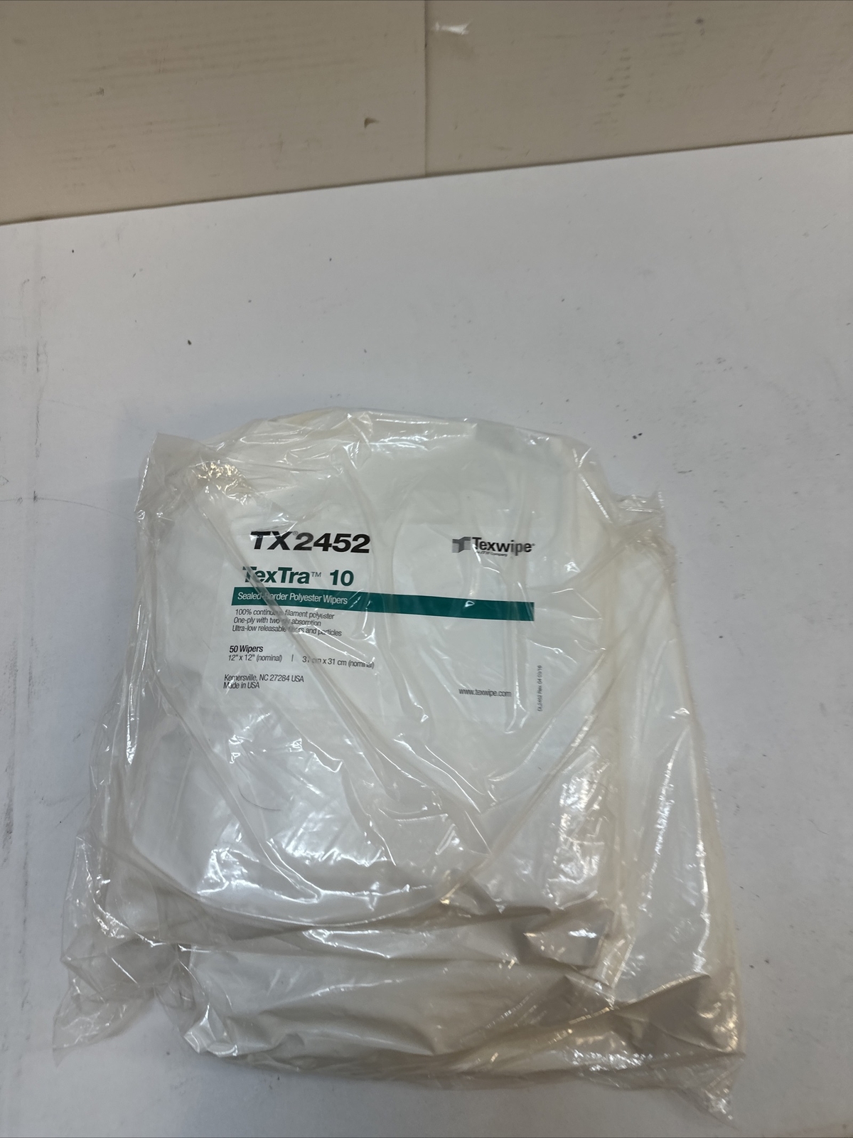 Texwipe TexTra® 10 TX2452 – 300 wipers/case (12″x12″) New And Sealed