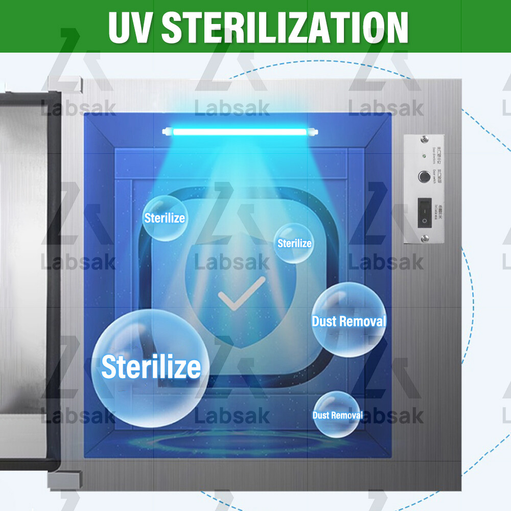 304 Stainless Steel Laboratory Sterilization Box Electronic Interlock Window
