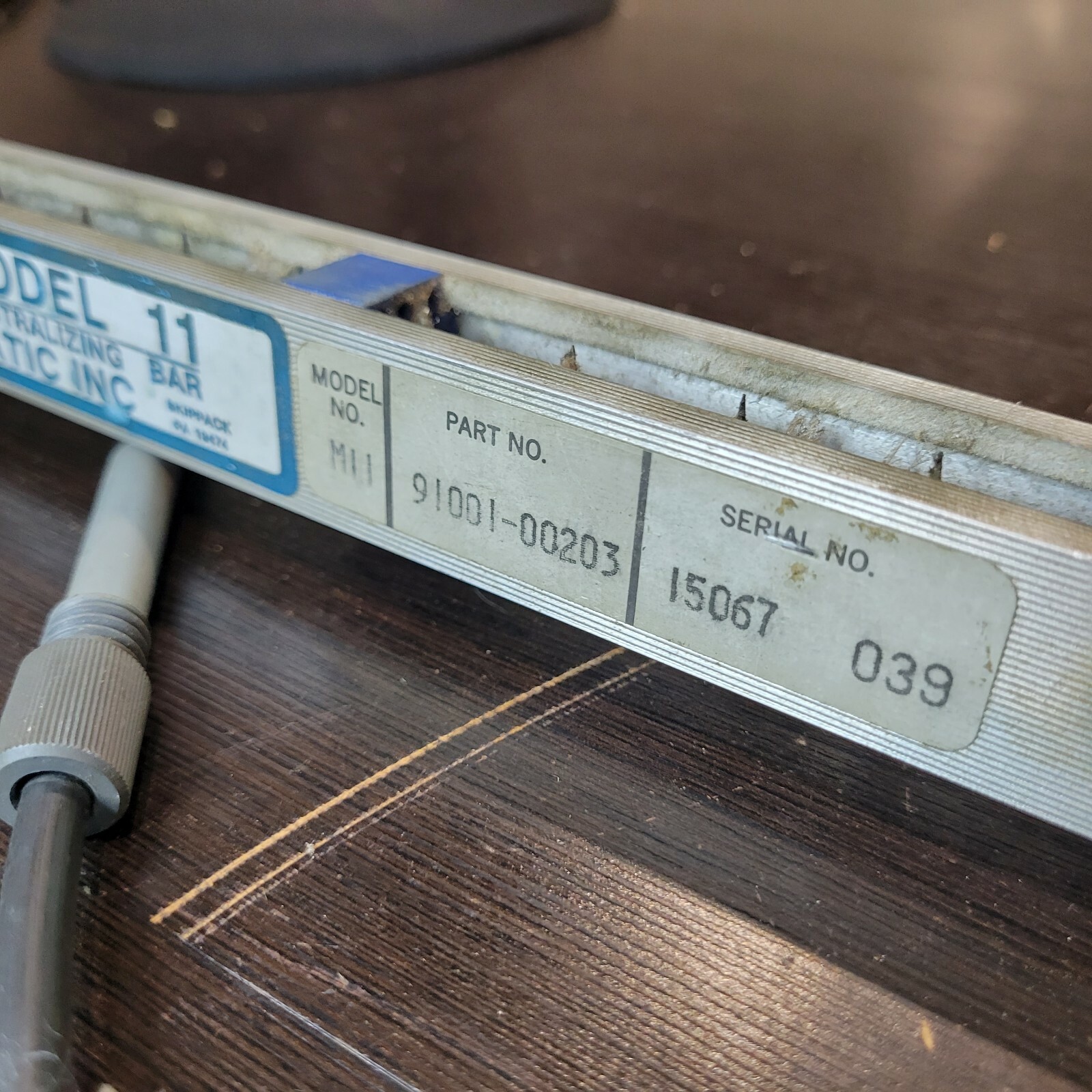 NEUTRALIZING BAR 20.25 INCH MODEL 11 STATIC 91001 91001-00203 NICE SALE $99