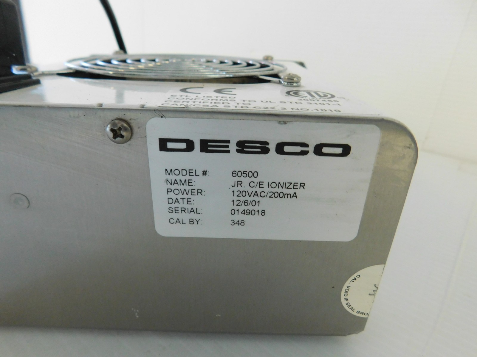 Desco 60500 ChargeBuster High Output Ionizer w/ EXTENSION ARM (QXG83)