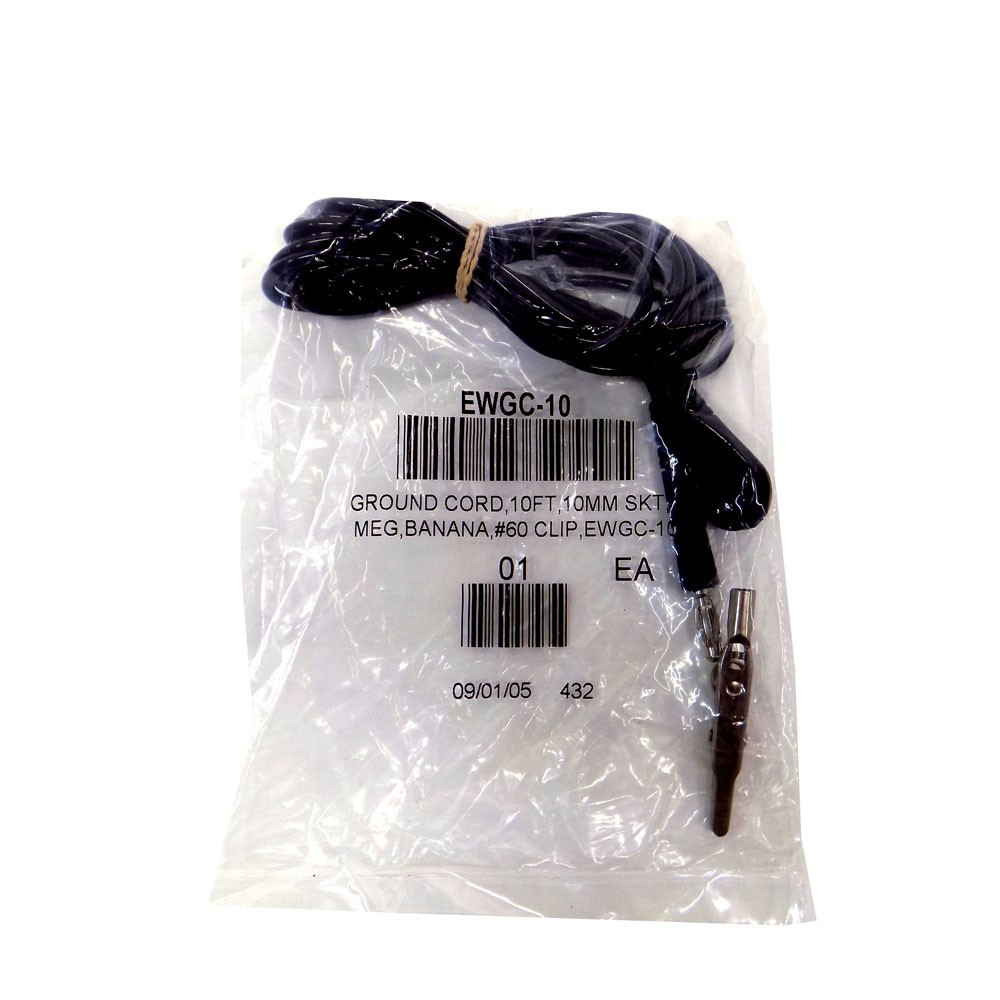 (Lot of 30) NEW EWGC-10 10′ Wrist Strap Ground Cords w/ Alligator Clip