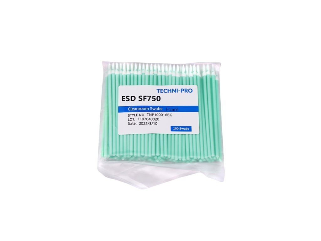 Techni-Pro TNP100016BG – FSWB750 Cleanroom ESD Foam Swab, Static Dissipative