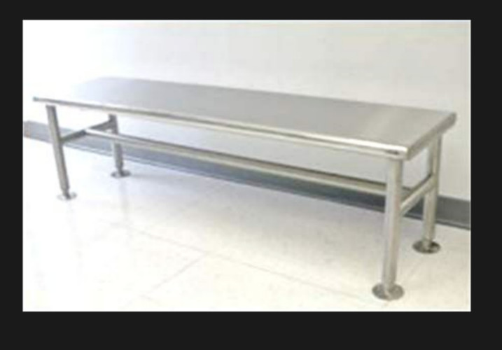 Gowning Bench; 304 Stainless Steel, 82″ W x 16″ D x 18″ H LOCAL PICKUP