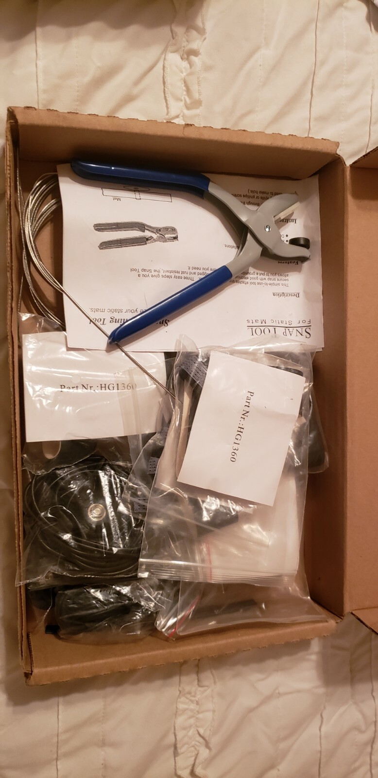 Anti-Static HG1360 Heel Grounder, Stretch Hook & Loop, Snap Tool+ Priority Ship!