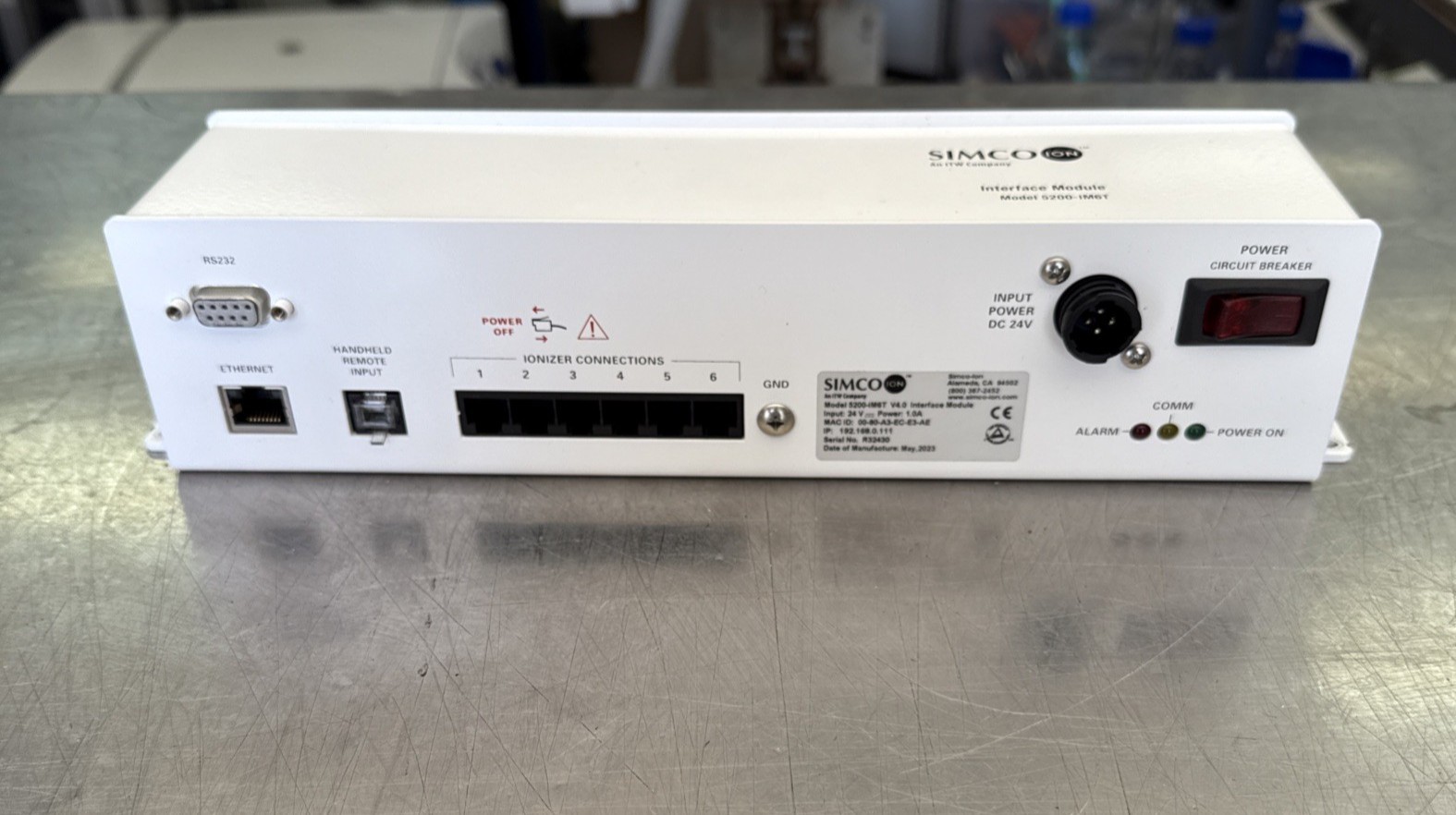 SIMCO ION 5200-IM6T Ion systems Ionizing Aerobar Interface Module, Works