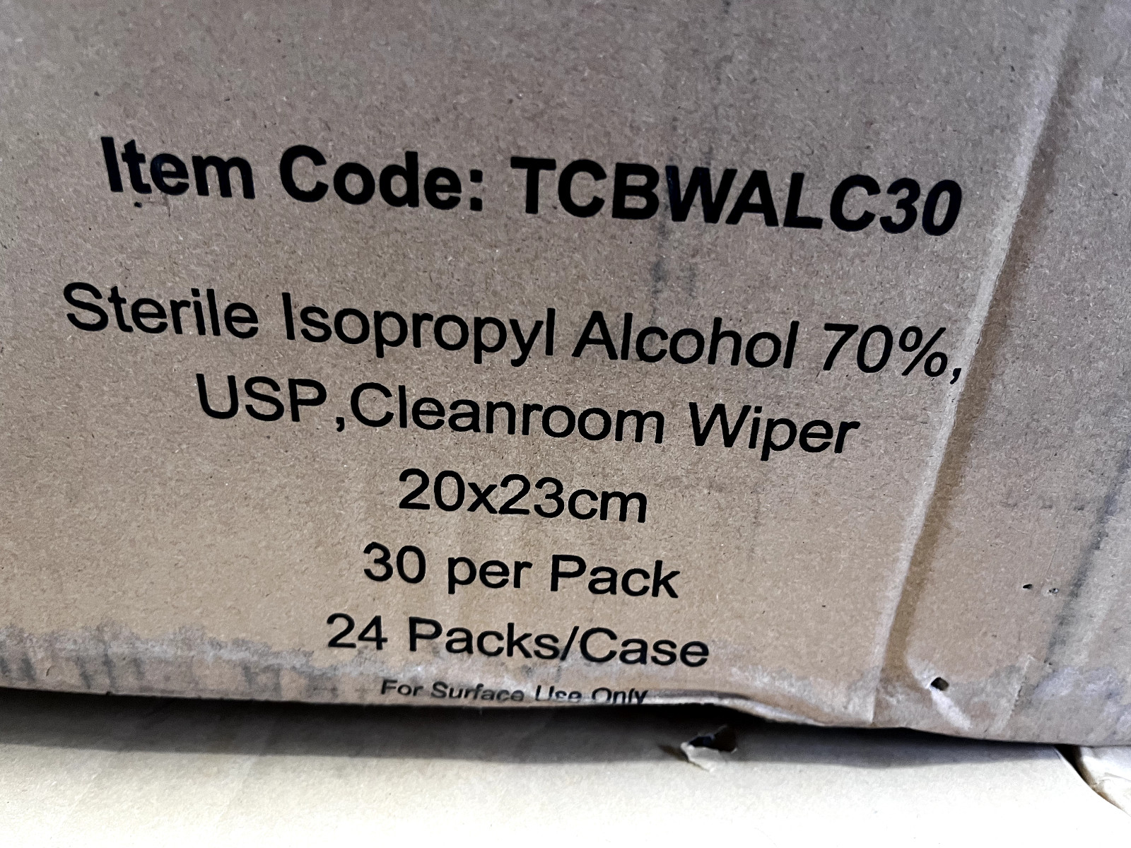 TrueCare TCBWALC30 Cleanroom Sterile Wipe-30 ct Pack 9″x9″ LOT OF 24 EXP 6/24