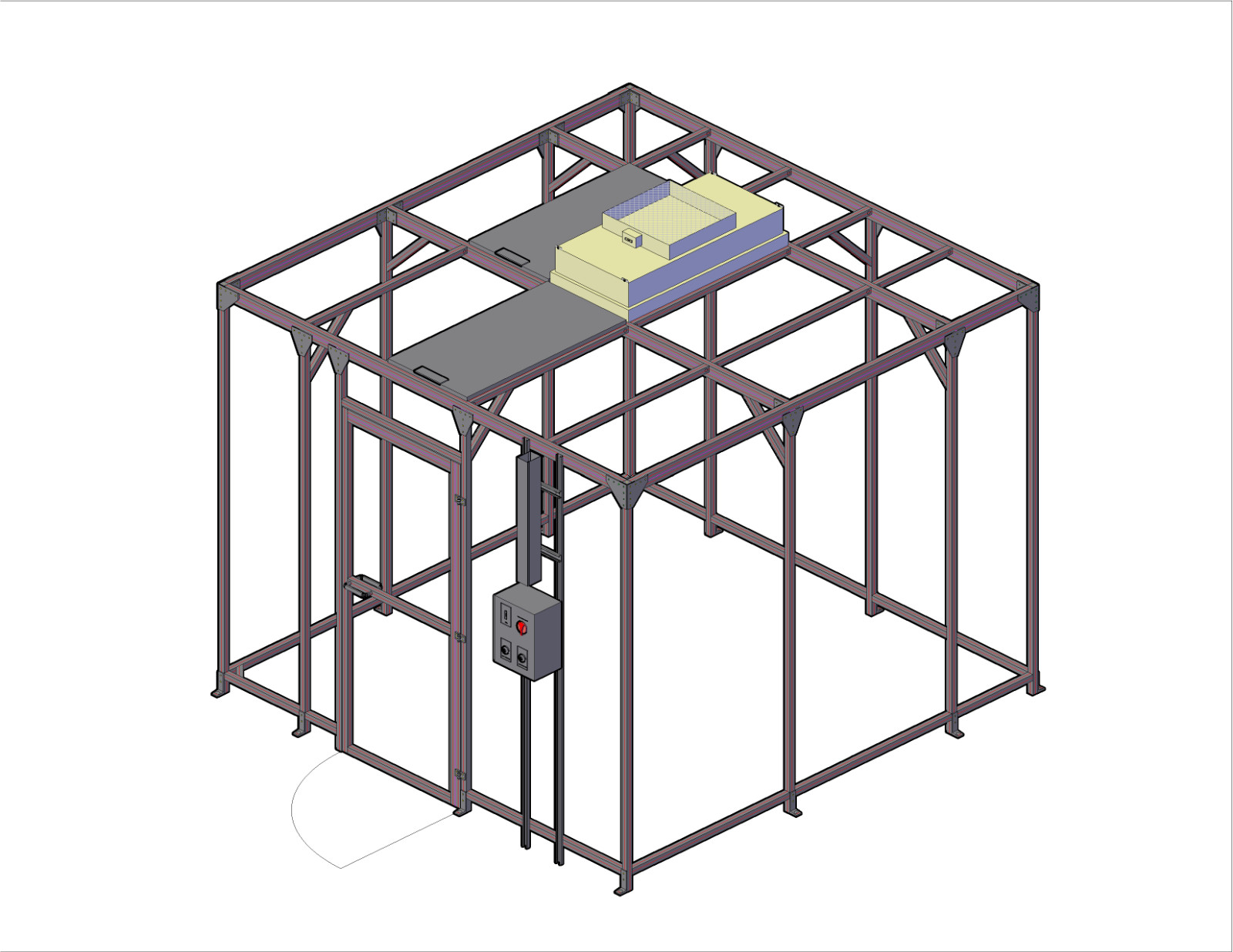10′ x 10′ Modular Clean Room; Class 10,000, ISO 7; HEPA Cleanroom Kit; Hard Wall