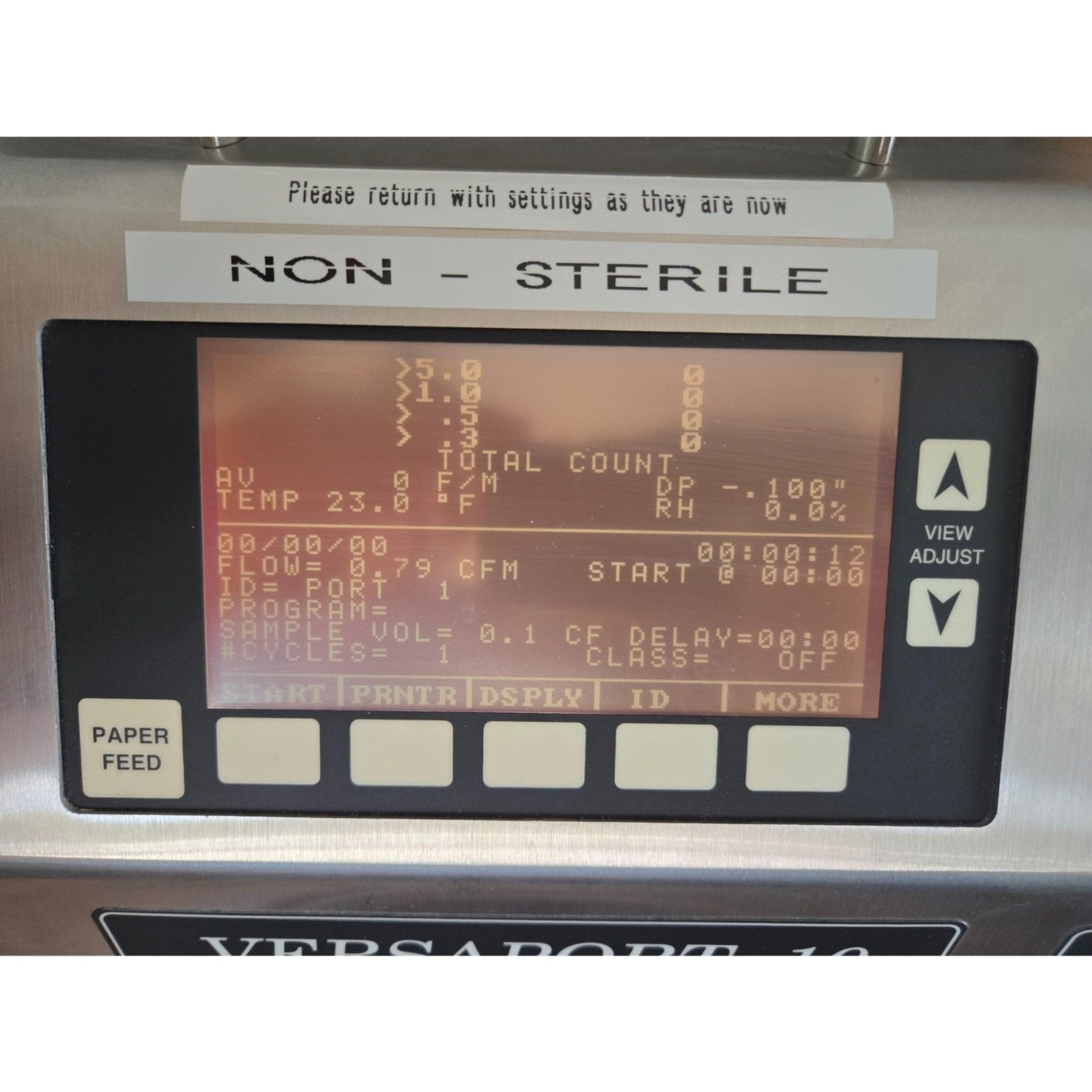 CLIMET VERSAPORT 10A Model Class 1 Laser Device Cleanroom Particle Counter-Works