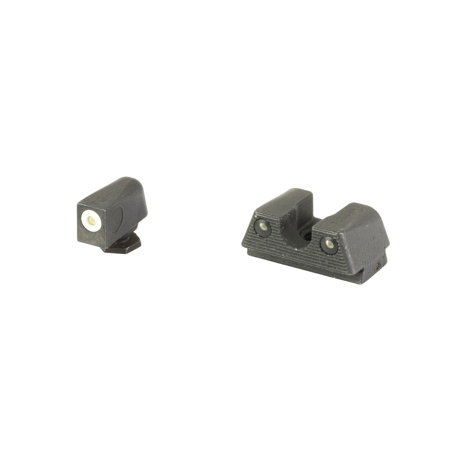 TRUGLO Tritium X Night Sight Set Glock 42 43 Green Tritium White Ring Steel