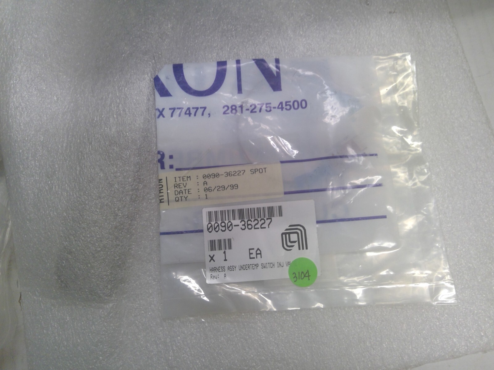 0090-36227; HARNESS ASSY UNDERTEMP SWITCH