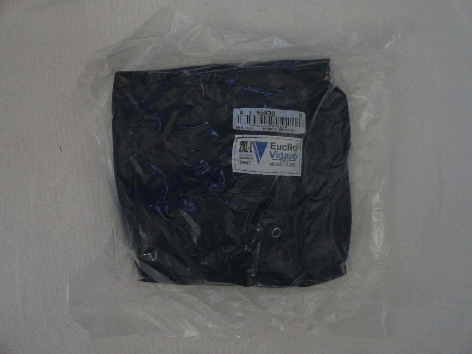 20 2XL-L Tops Euclid Vidaro Microdenier Poly Modest Scrubs Cleanroom Lab Blue