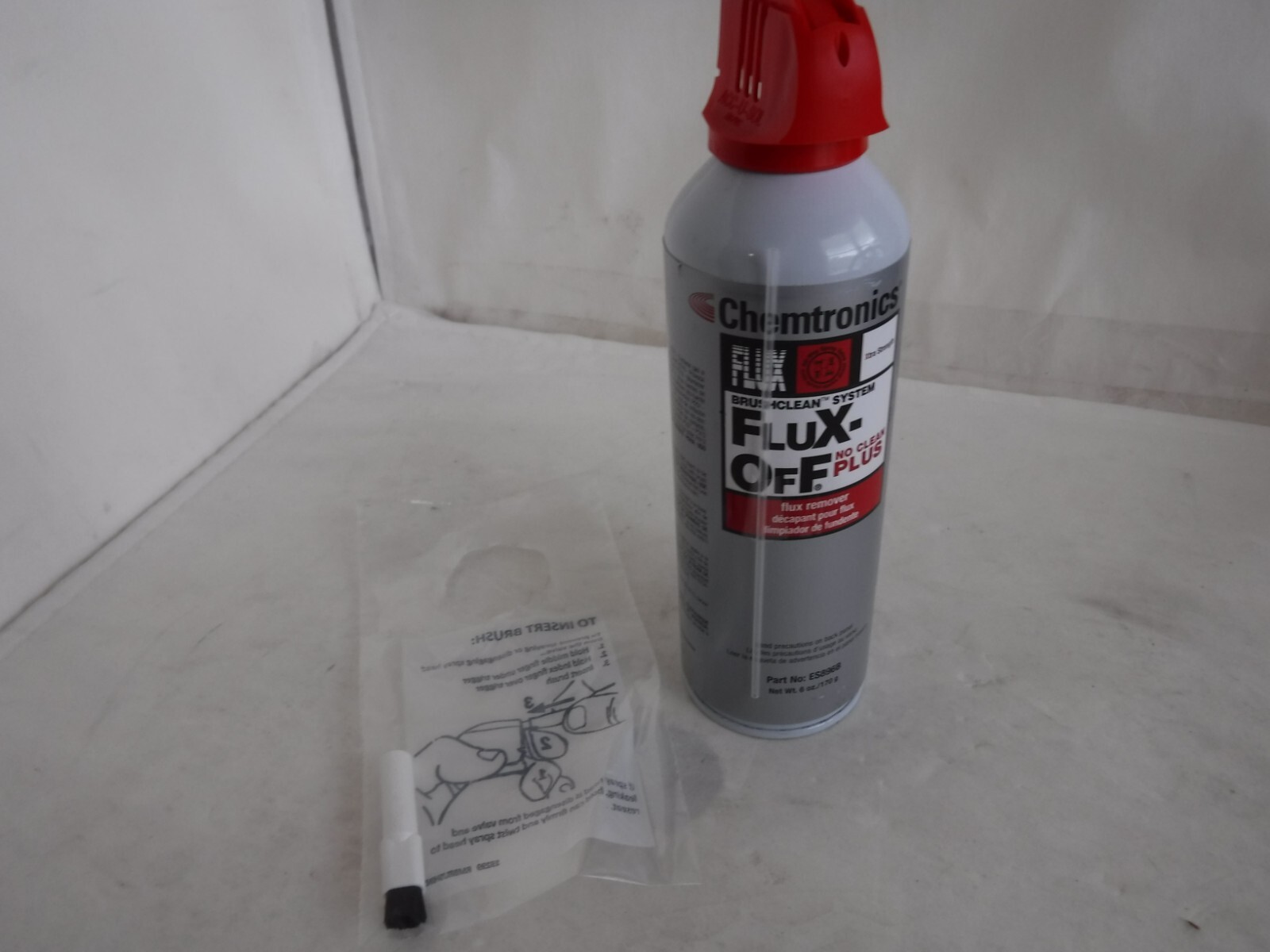 Chemtronics ES896B Flux-Off No-Clean Plus w/brush / 6-oz Can