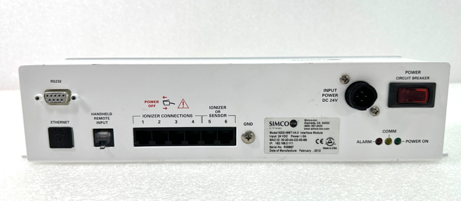 SIMCO ION 5200-IM6T-V4.0 Interface Module GREAT UNIT NICE DEAL FREE SHIPPING 🚚