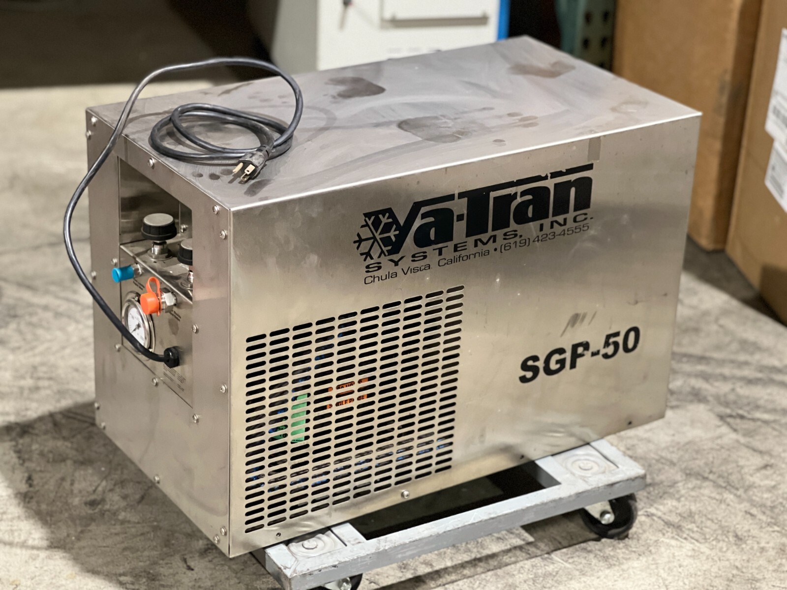 Va-Tran Systems, Inc. Model SGP-50-100 CO2 Purifier for Carbon Dioxide Cleaning
