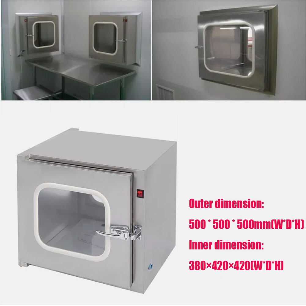 Stainless Electrical Interlock Transfer Window For Clean Room 50*50*50CM