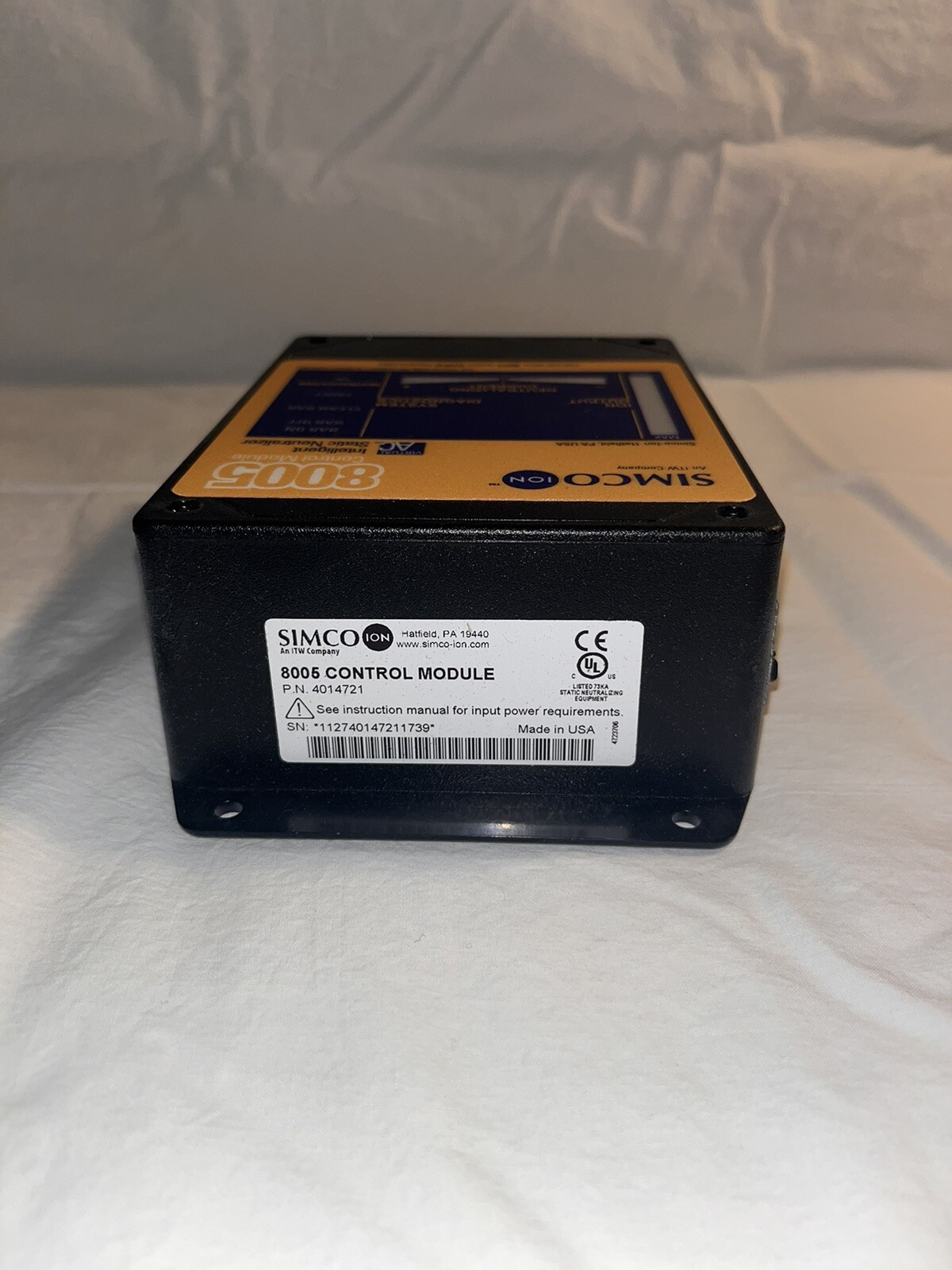 Simco Ion 8005 Control Module, Intelligent Static Neutralizer 8011 Series (Used)
