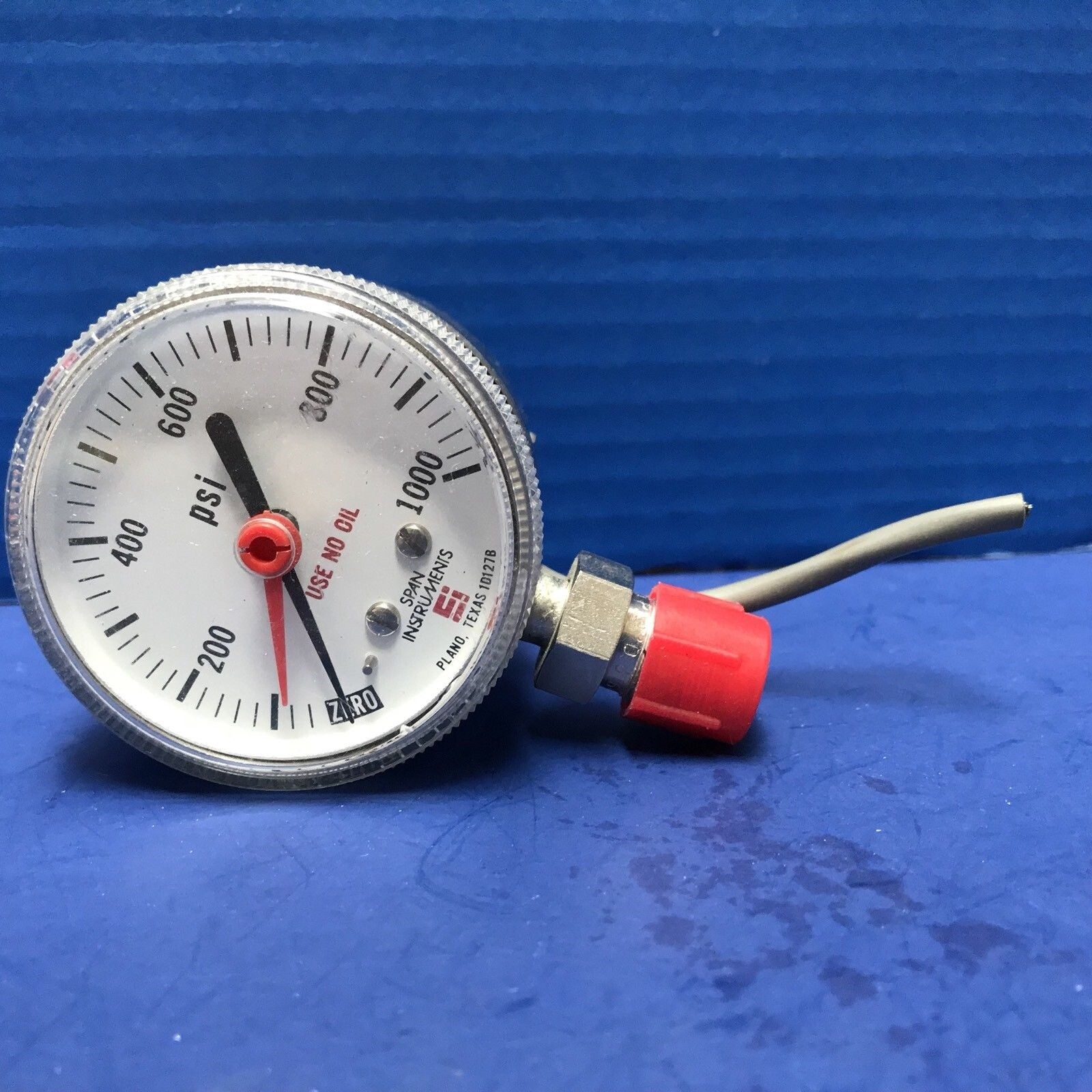SPAN IPS 122 TYPE 1 Indicating Pressure Switch, 0-1000 psi, 1/4″ MVCR, Used