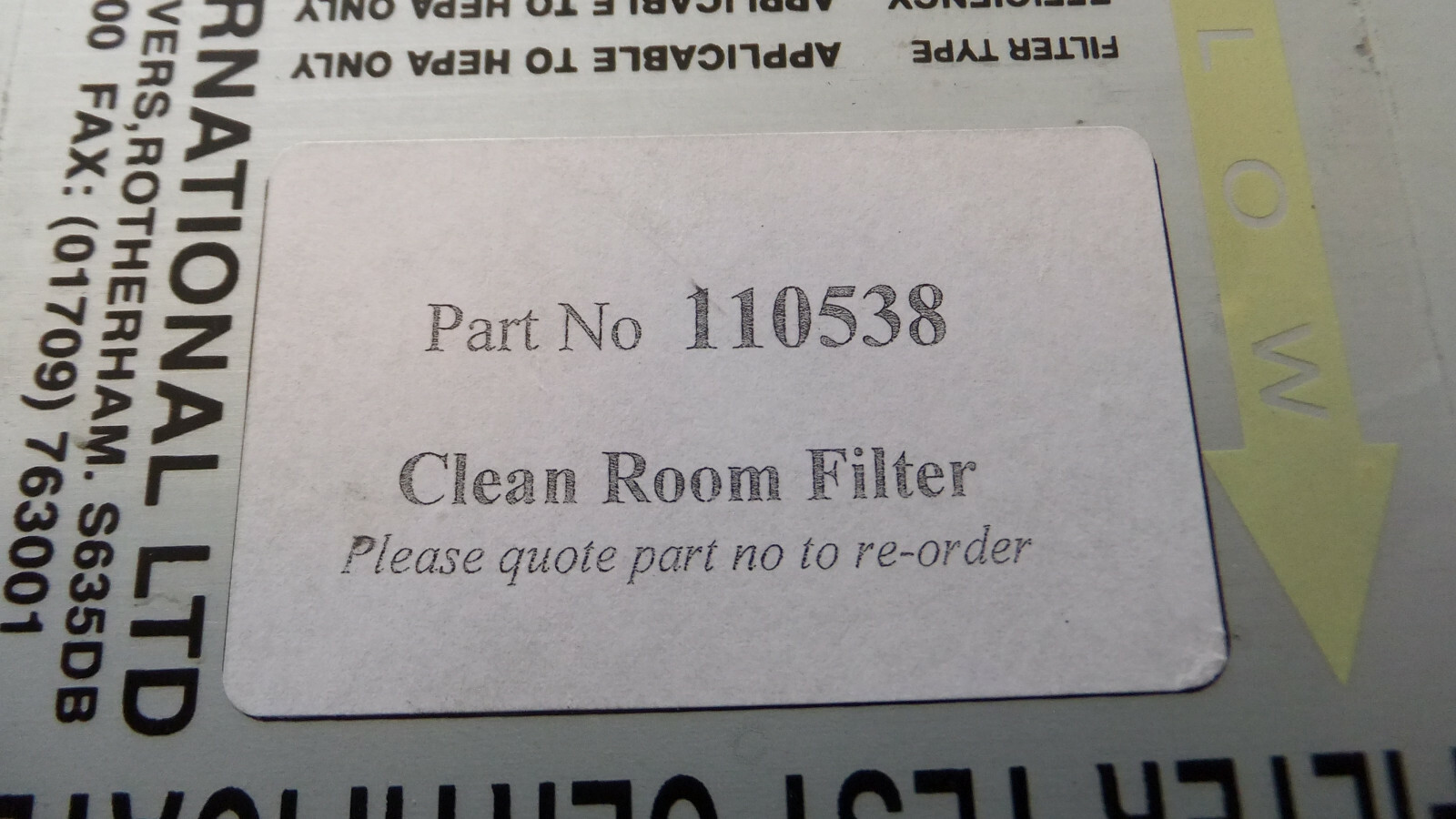 Purex 110538 Clean Room Filter