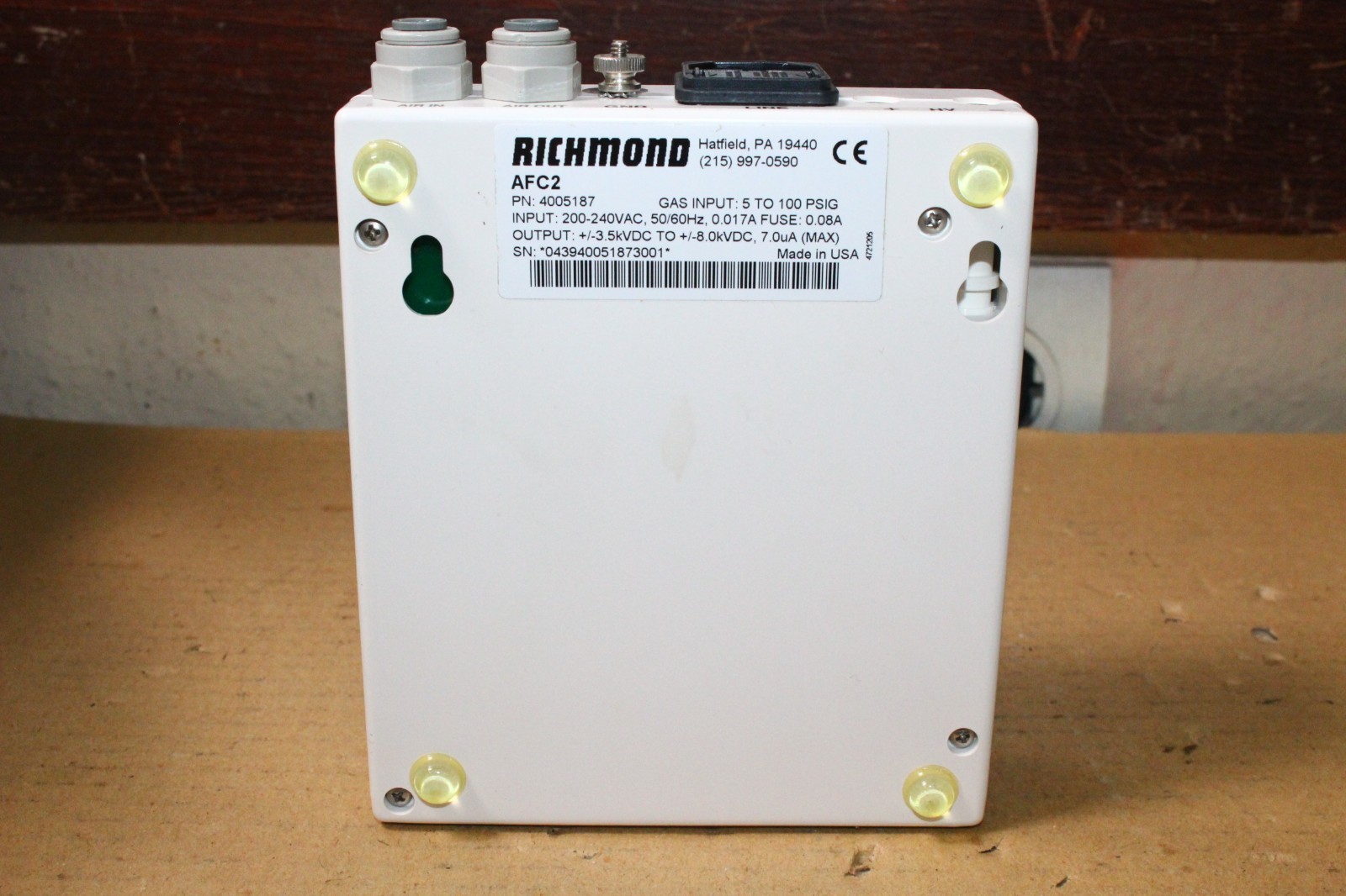 Richmond Simco AFC2 AirFlow Controller Static Eliminator Power Supply ( 7327)
