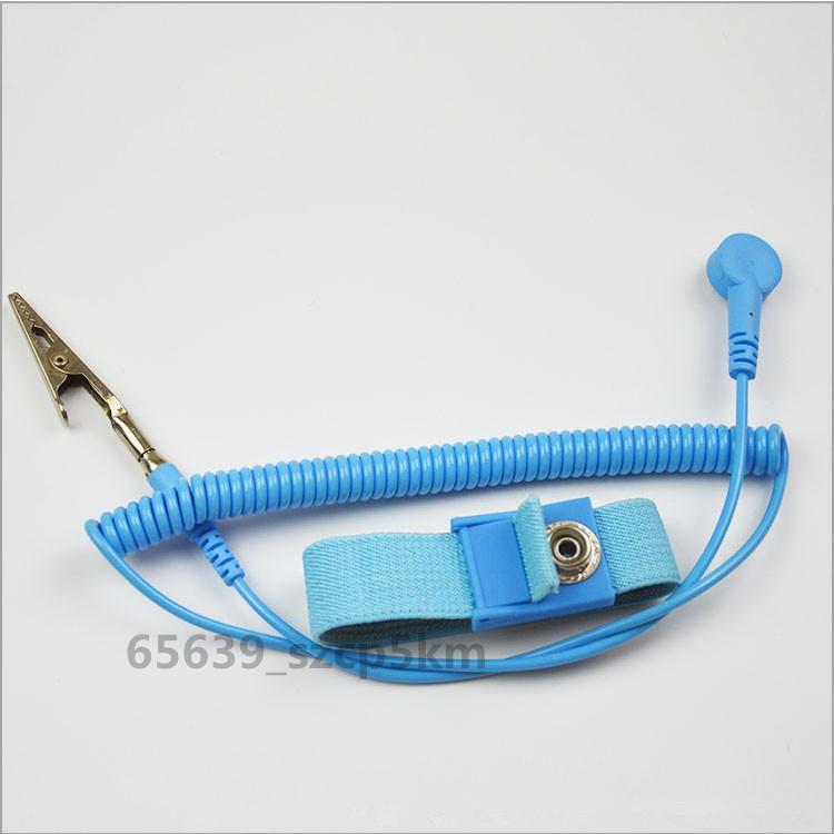 Anti-static Antistatic ESD Ground Strap Wrist Band Grounding Bracelet Blue #